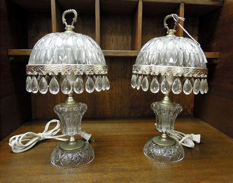 vintage crystal chandelier table lamp